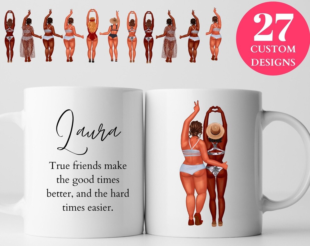 Custom Best Friends Print Mug Personalised Name Mug With Best Friends Quote Best