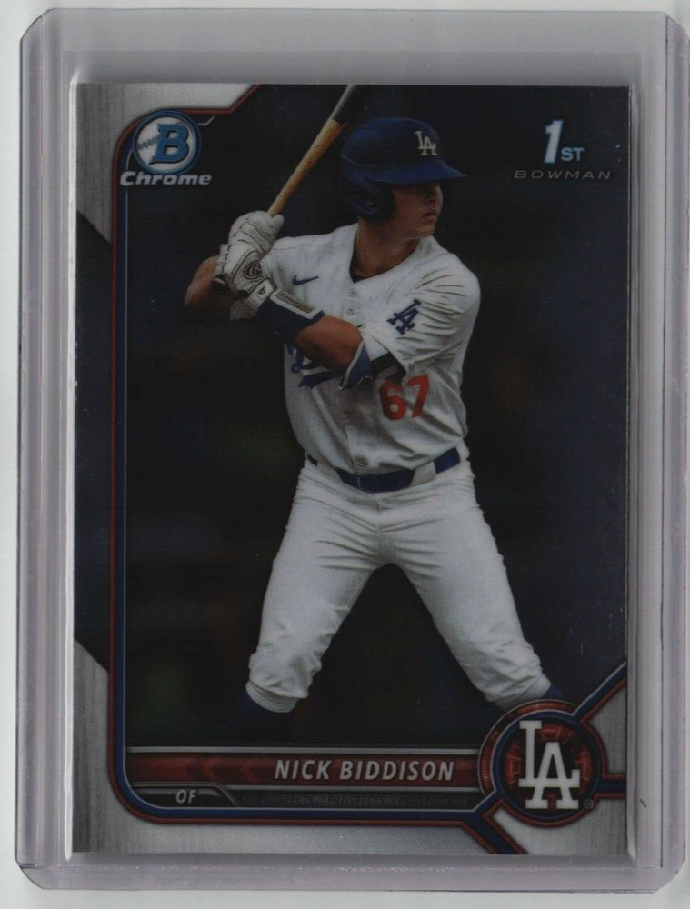 NICK BIDDISON BOWMAN CHROME 1st BDC-165 2022 MLB LOS ANGELES DODGERS FREE SHIP