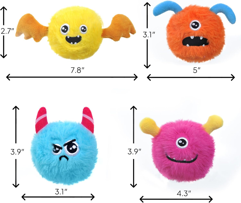 Interactive Squeaky Dog Toys for Aggressive Chewers, inside Squeaky Balls for...