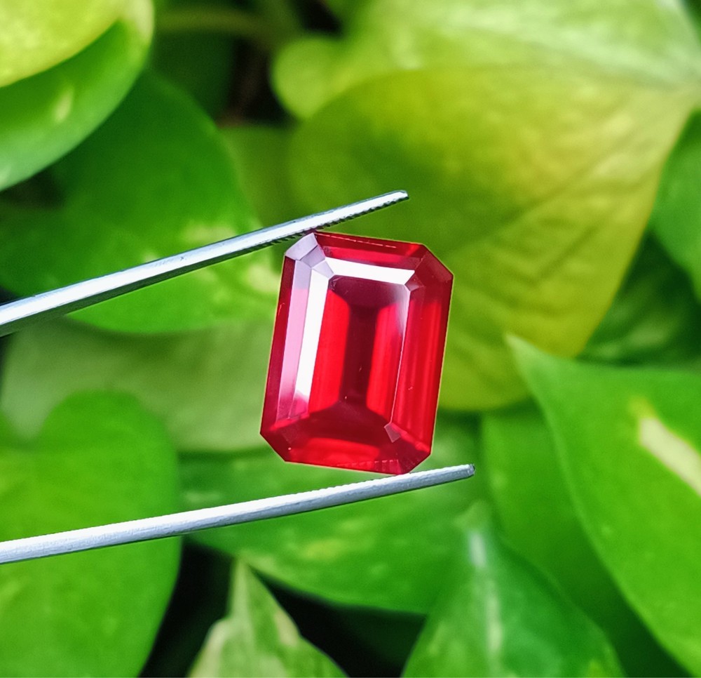 25 Ct Natural Rubelite Tourmaline Emerald Cut Certified Gemstone SEE VIDEO