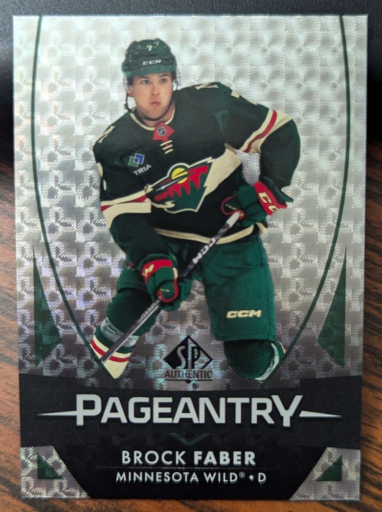 2023-24 UD SP Authentic Brock Faber #P-89 Rookie Base Pageantry Wild