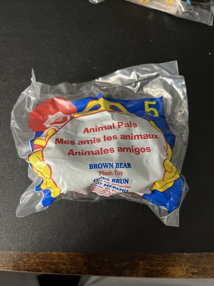 1997 McDonalds Animal Pals Brown Bear Plush Toy #5 NEW Sealed