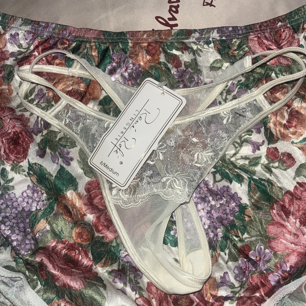 Rene Rofe Vintage    String Bikini  Thong Panties Medium