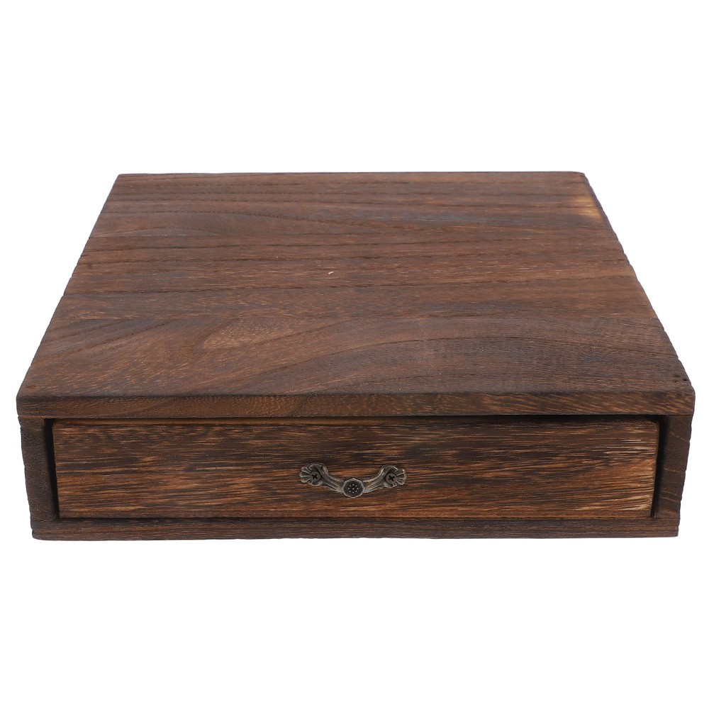 Solid Wood Desk Drawer Organizer for Storage and Office Supplies  
