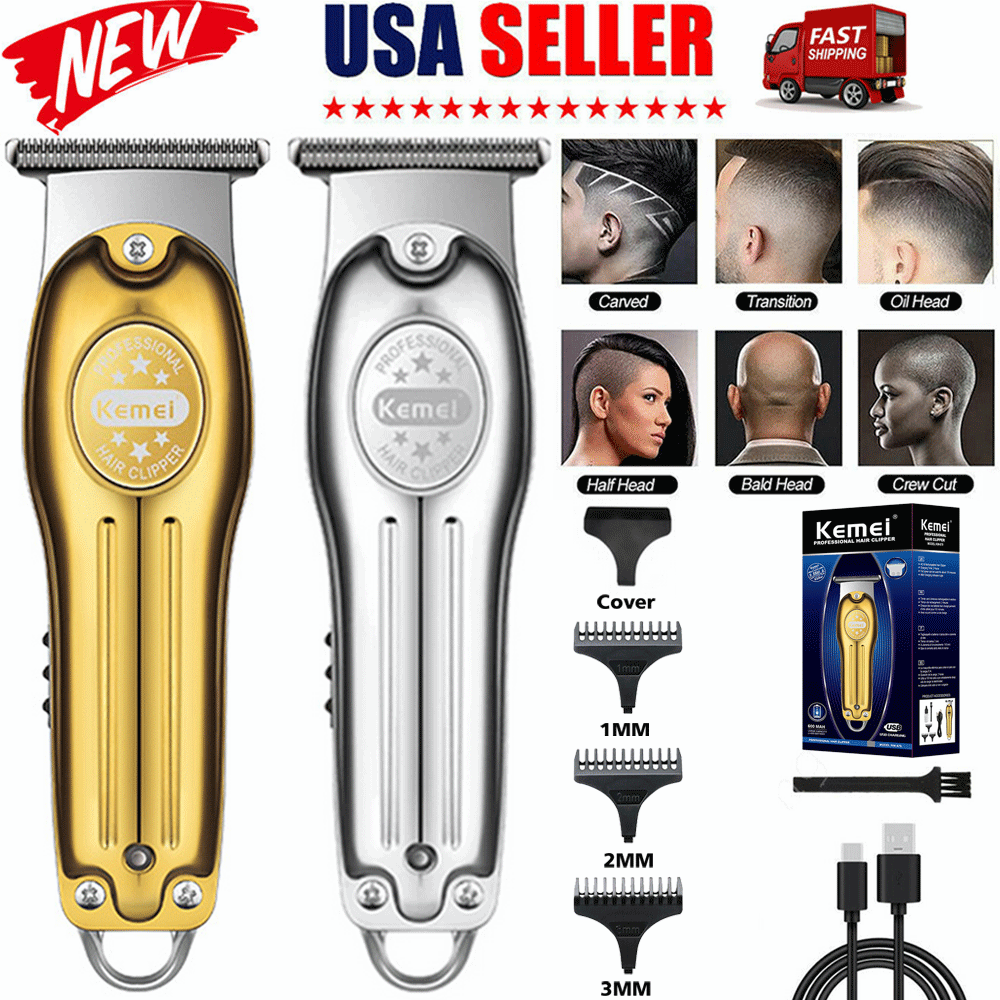 Kemei BK40 Cordless Rechargeable T-Blade Hair Clipper for Men