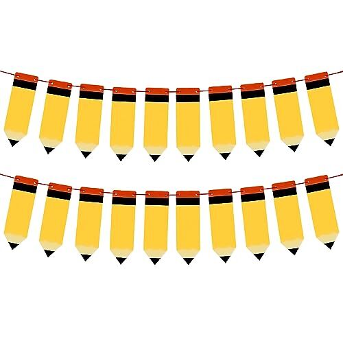 , Felt Back to School Pencil Banner - Large, 10 Feet, No DIY | Back to School-image