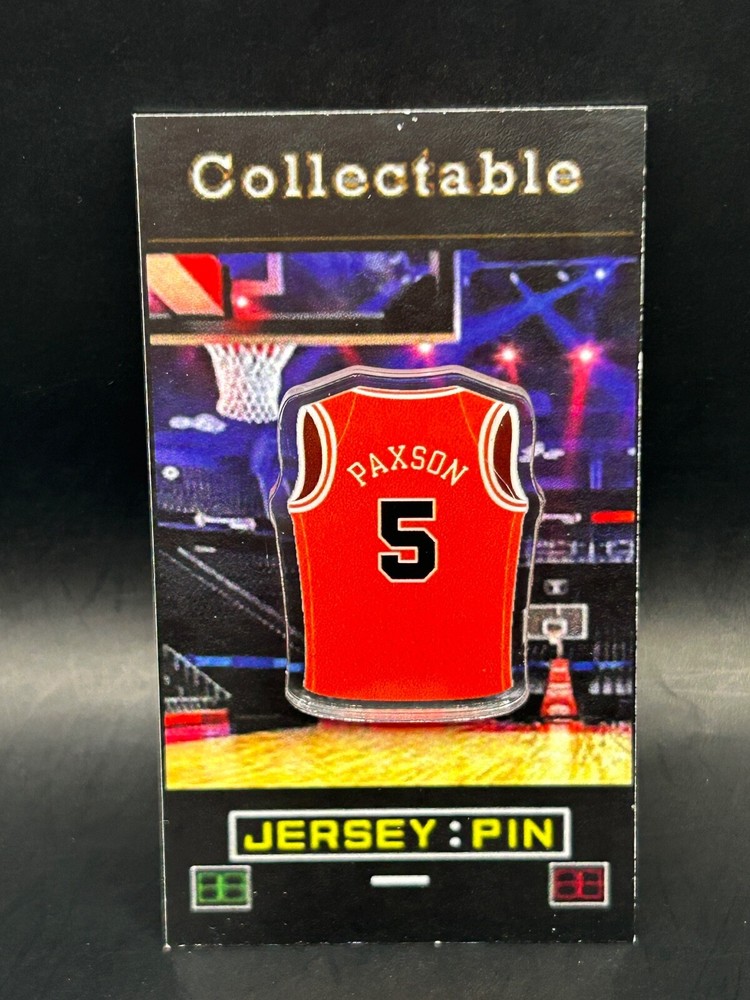 Chicago Bulls John Paxson jersey lapel pin-Classic RETRO Collectable