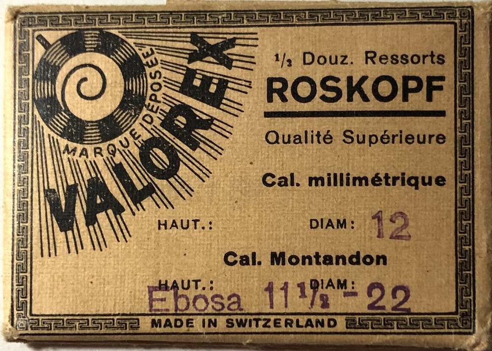 1X Mainspring Roskopf Ebosa 11 1/2-22 Ø12 Watch Repair Part