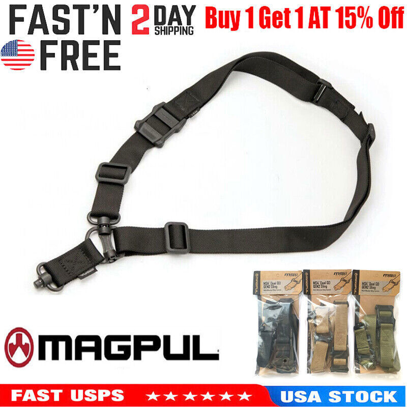 Magpul MS4 GEN2 Dual QD Two-Point Multi Mission Tactical Sling - Black (MAG518)