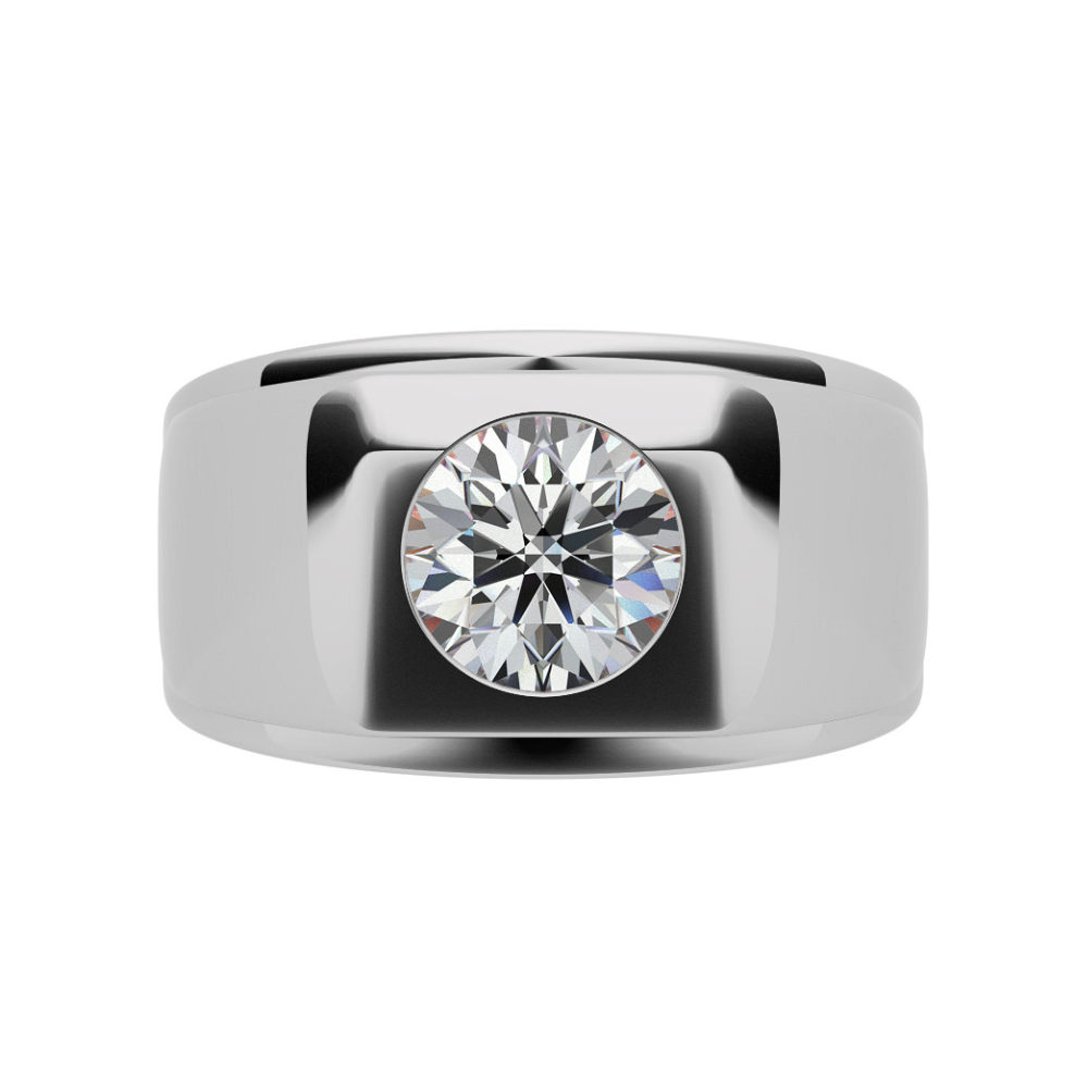 Wedding  14K White Gold Band IGI 1.50 Ct Lab Created Round Diamond 10MM Ring