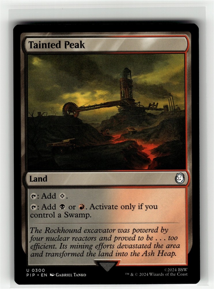 TAINTED PEAK Fallout Commander #300 PIP(NM+)(MTG)