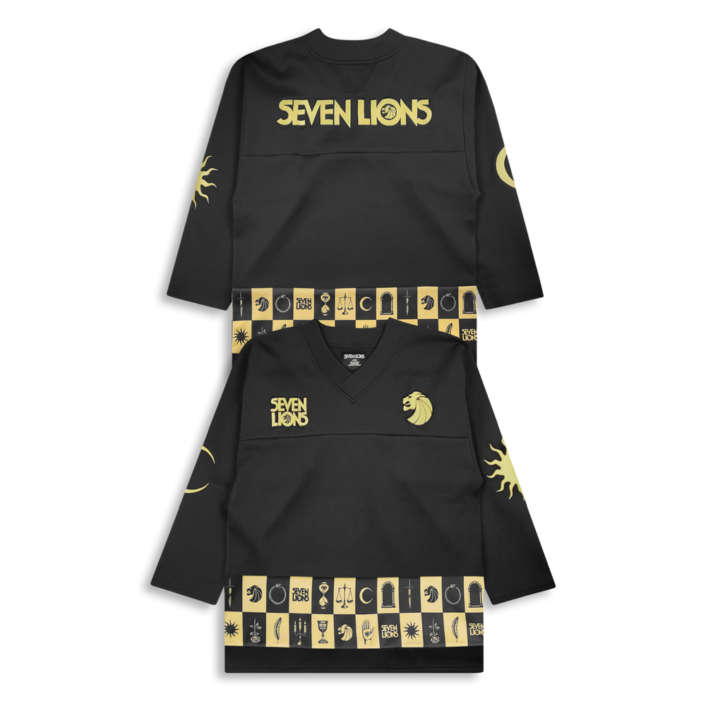 SEVEN LIONS - CHECKERED HOCKEY JERSEY Size M Medium EDM RAVE Festival