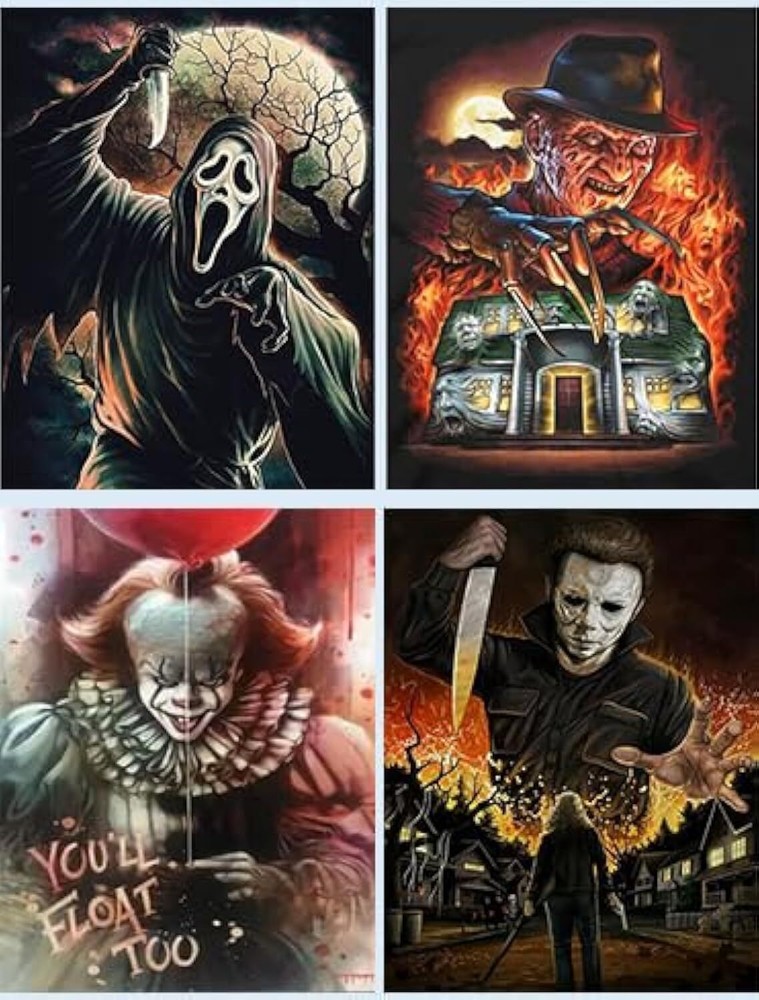 GemZono 4 Pack Diamond Painting Kits for Adults DIY 5D Diamond Art Paint with...