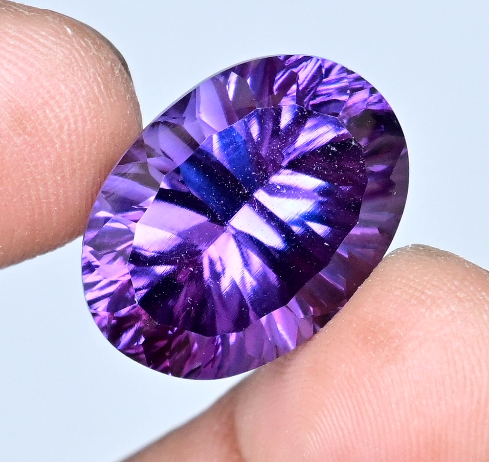 32.70 Ct Natural Africa Amethyst Oval Certified Flawless Untreated Rare Gemstone