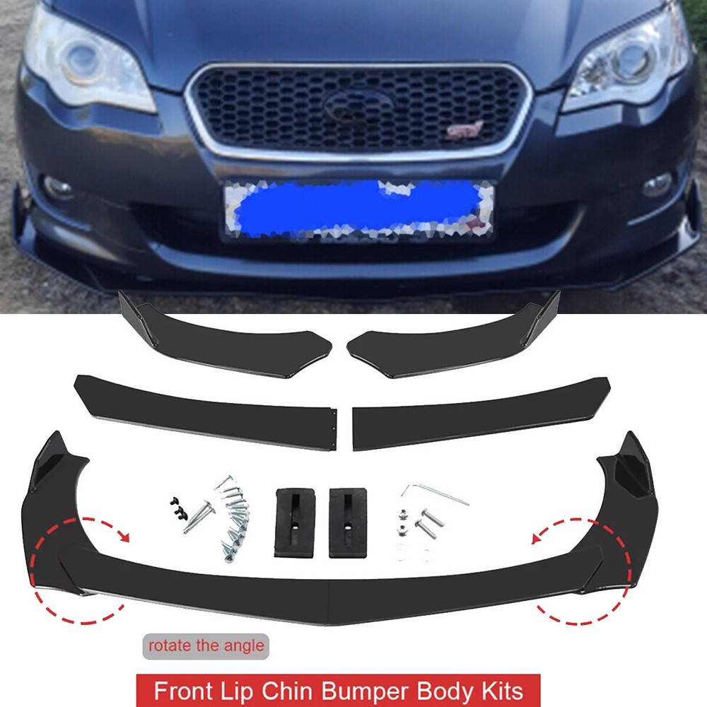 Glossy Black Front Bumper Lip Splitter Spoiler for Subaru Models