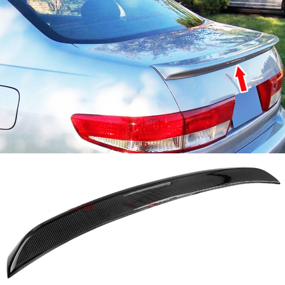 Carbon Fits For Honda Accord 7th Sedan US Model Rear Trunk Spoiler Wing 03-05