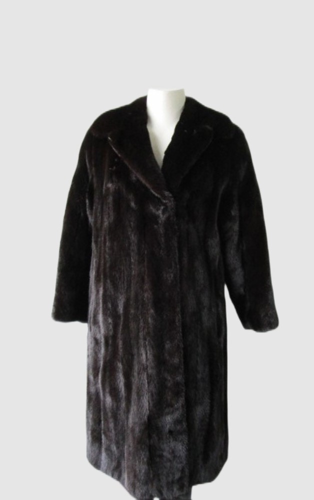Real Mink Fur Coat Jacket for Women - Size 6 - Luxurious & Warm
