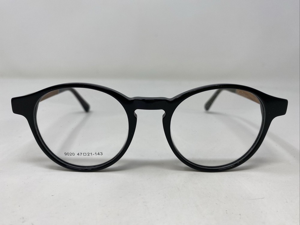 Smart Collection 9020 C6 Black Wood Full Rim Eyeglasses Frame AH55 47-21-143