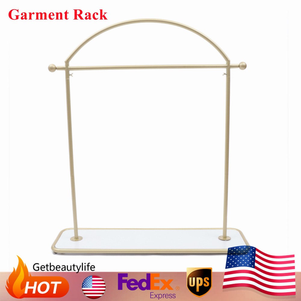 Adjustable Gold Garment Rack for Wedding Dresses and Clothing Display Stand