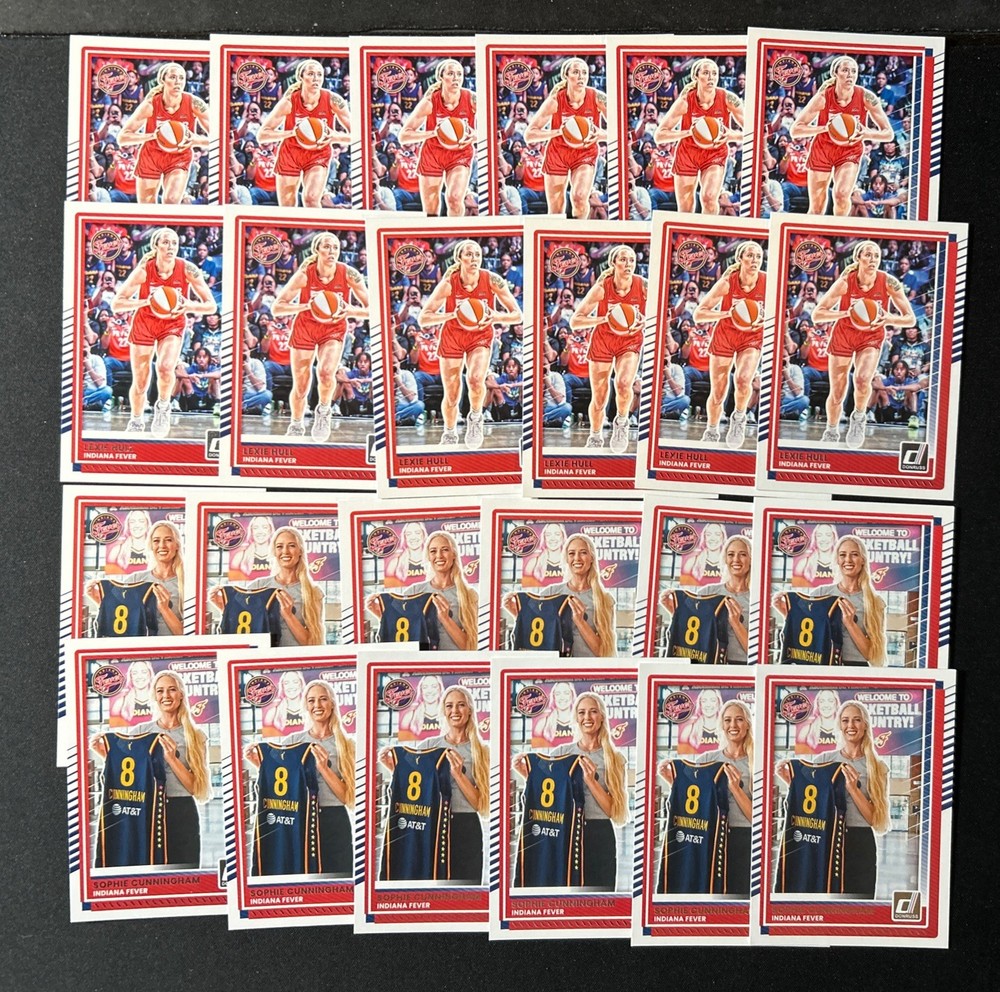 2025 WNBA Donruss Sophie Cunningham And Lexie Hull Lot Of 24  Fever
