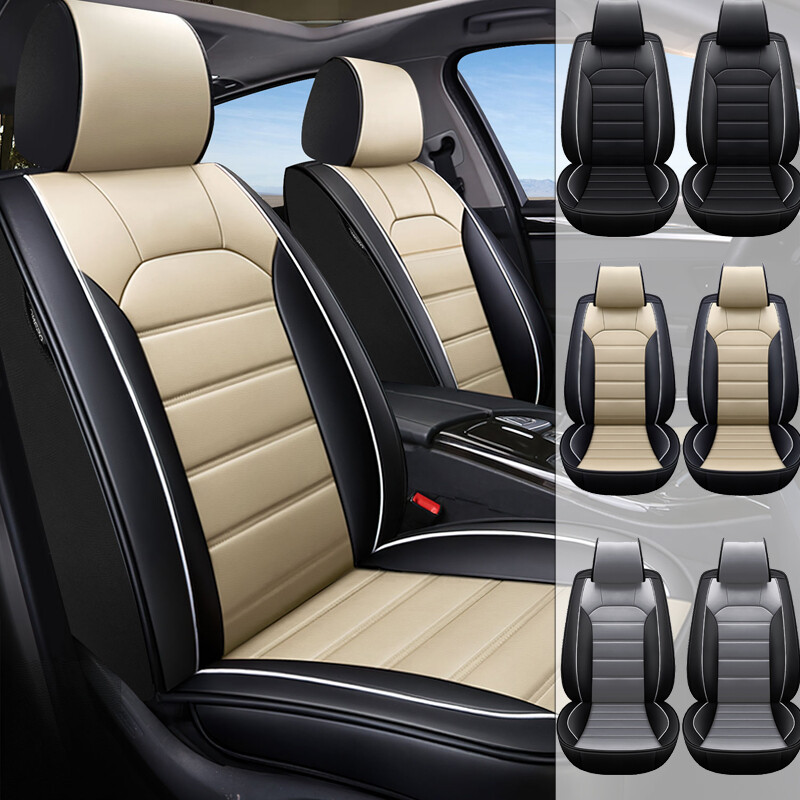 For Kia Forte Car 2 Seat Cover PU Leather Front Cushion Protector Waterproof AS