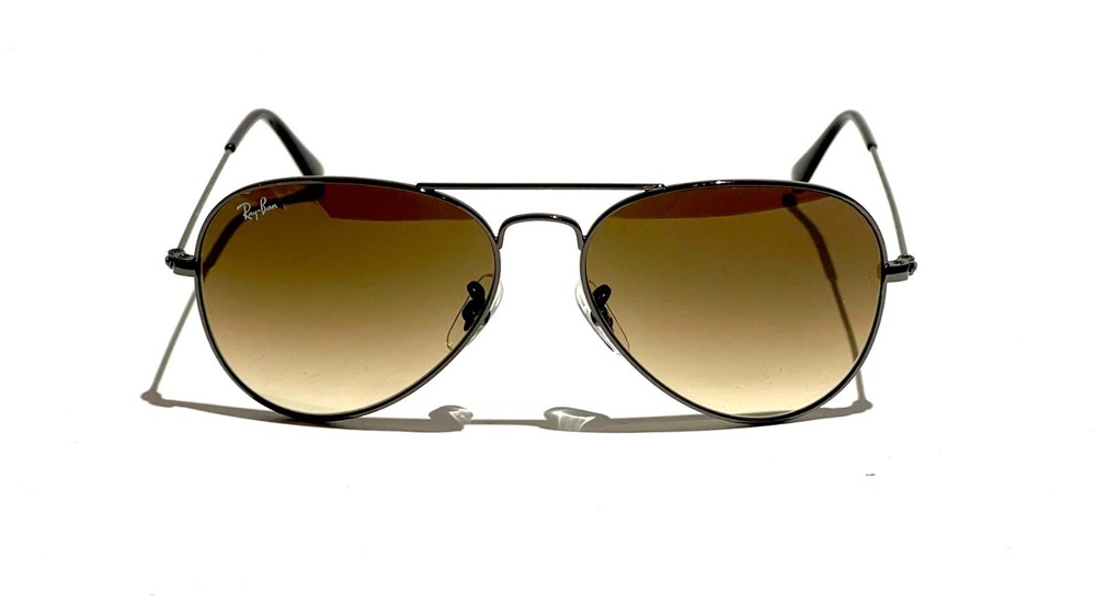 Ray-Ban Aviator RB3025 004/51 Light Brown Gradient Lens with Gunmetal Frame 55mm
