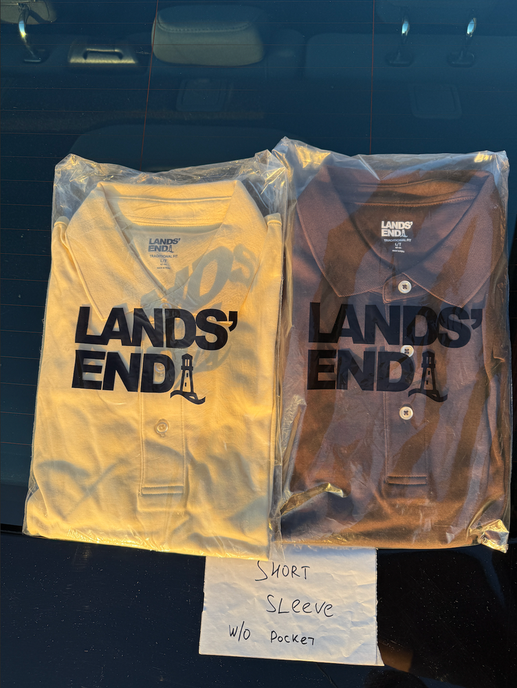 2 NWT Men's Lands' End Polo Shirt Sz L Tall – Short Sleeve Supima Cotton