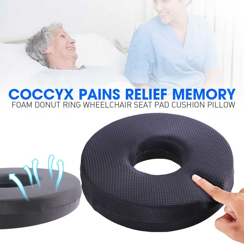 Coccyx Pains Relief Memory Foam Donut Ring Wheelchair Seat Pad Cushion Pillow US