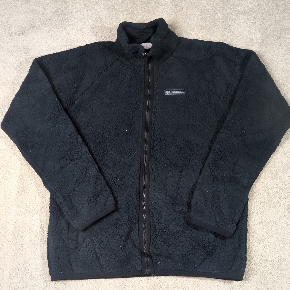 Columbia Fleece Women's Small Black Full Zip Thermal Insulated Winter Jacket