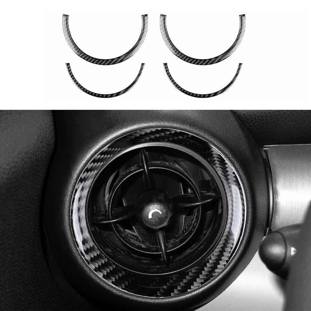 Carbon Fiber Car Center Side Air Vent Cover Trim For Mini R55 R56 R57 2007-2010