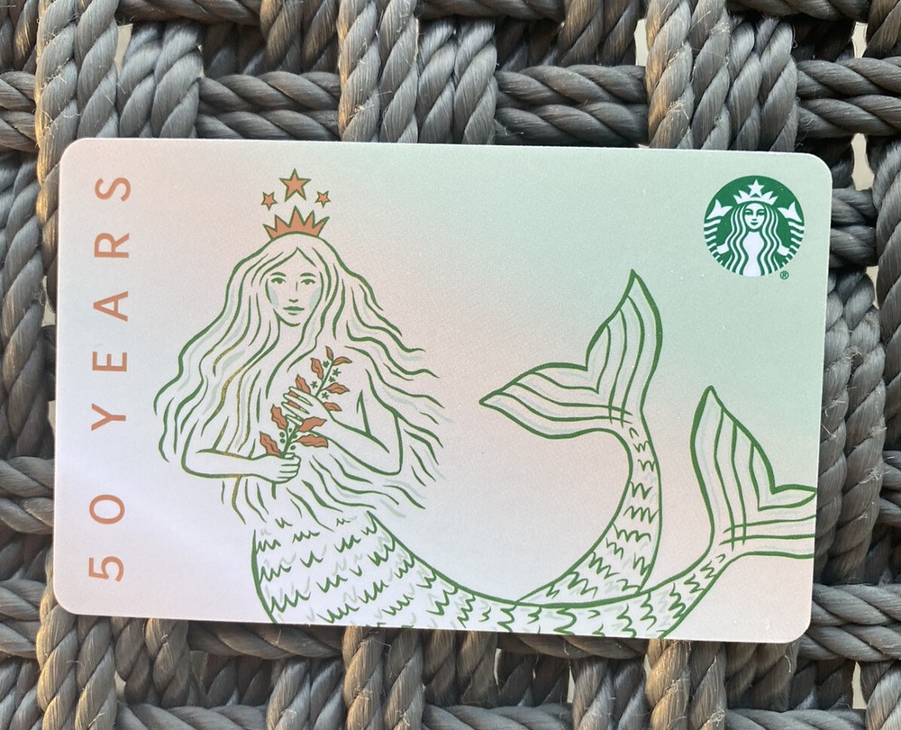 Starbucks 50th Anniversary Siren Mermaid Collectible Gift Card 2021-image