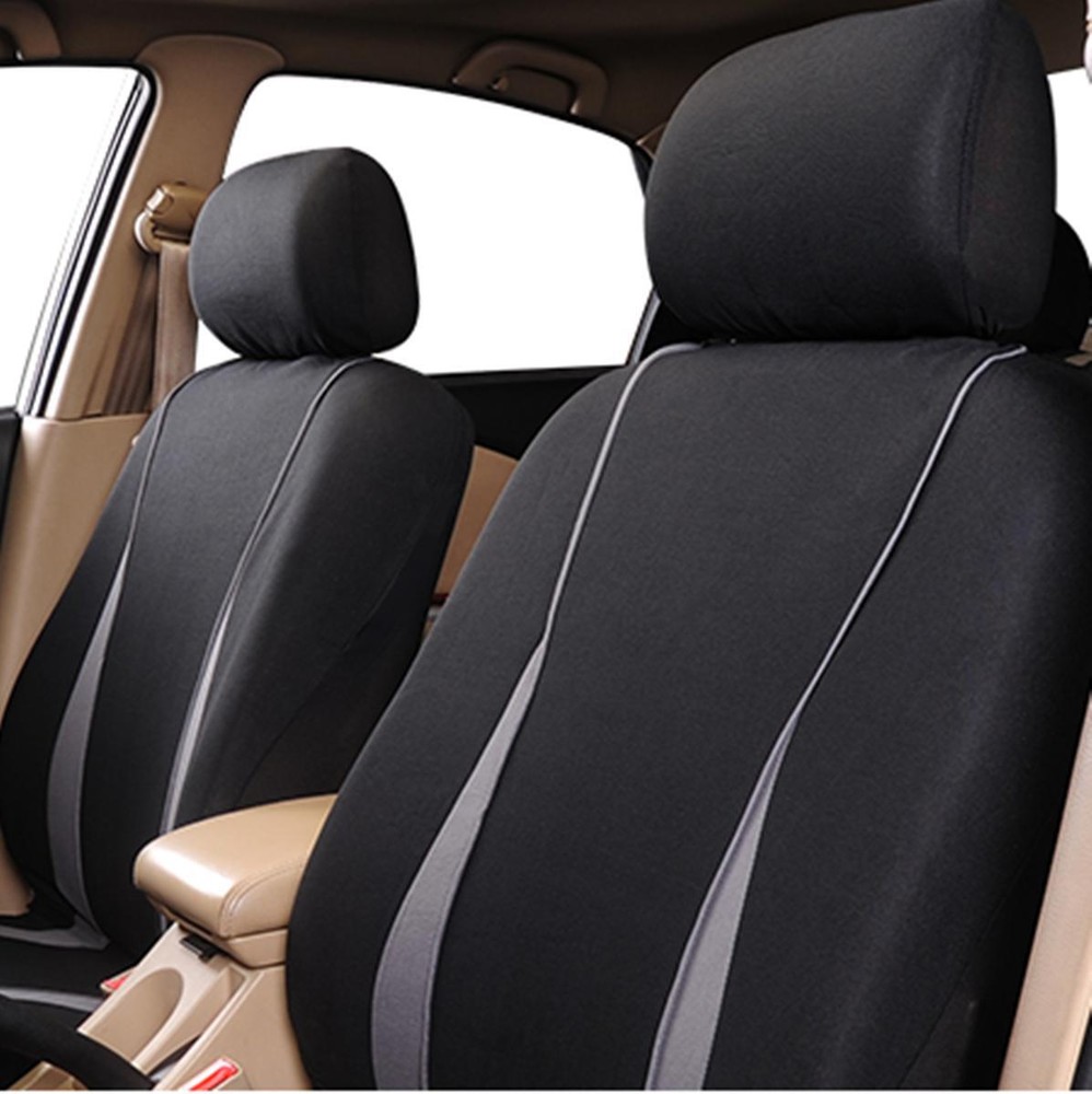 Car Seat Protector Covers Polyester Fabric Interior Accessories Breathable Gray