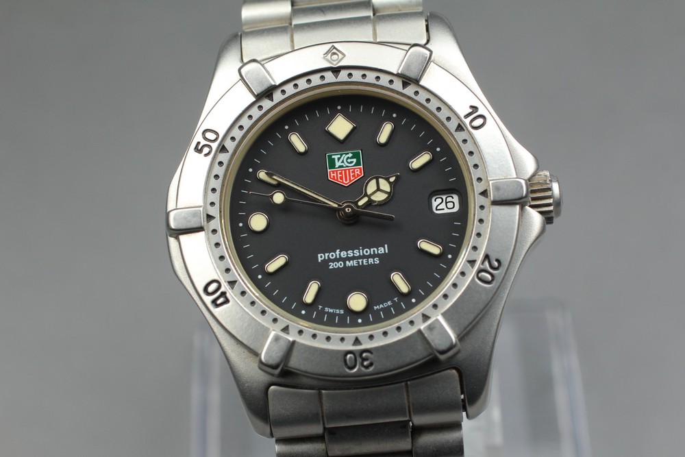 [Near MINT] TAG HEUER Professional WE1210-R 34mm Black Dial Quartz Mens Watch