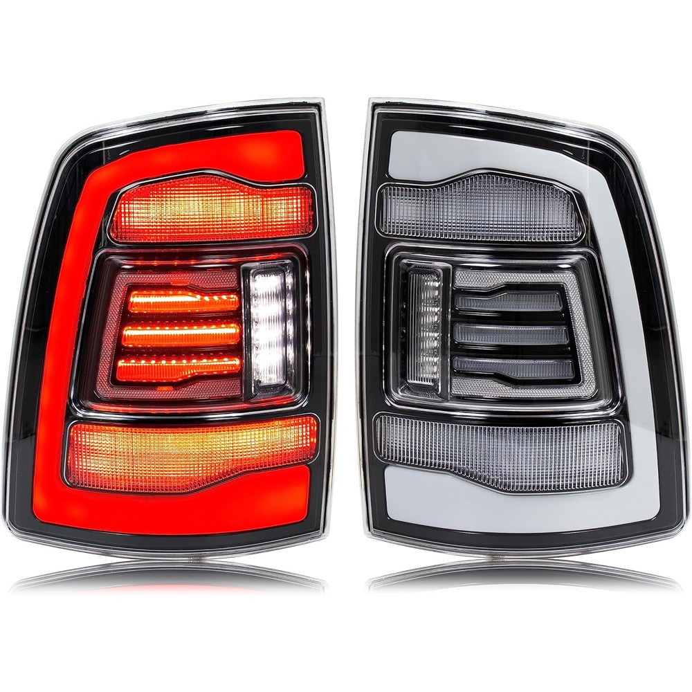 Pair LED Tail Light for 2009-2018 Dodge Ram 1500 2500 3500 Rear Light Clear Lens