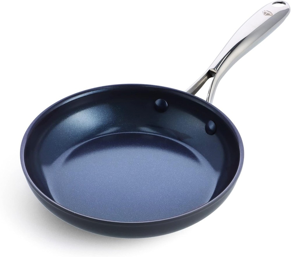Blue Diamond Hard Anodized Ceramic 8 Inch Nonstick Fry Pan Skillet Gray