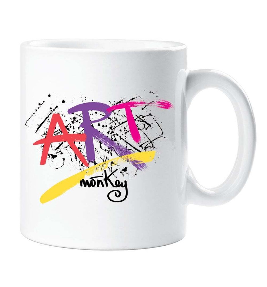 Art Monkey Mug Artist Cup Gift Friend Christmas Birthday Present
