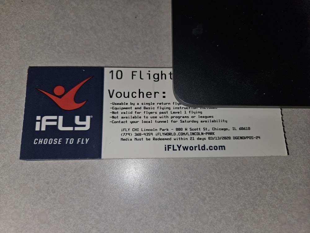 iFly Voucher - 10 Flights - good for any i-Fly location in the USA-image