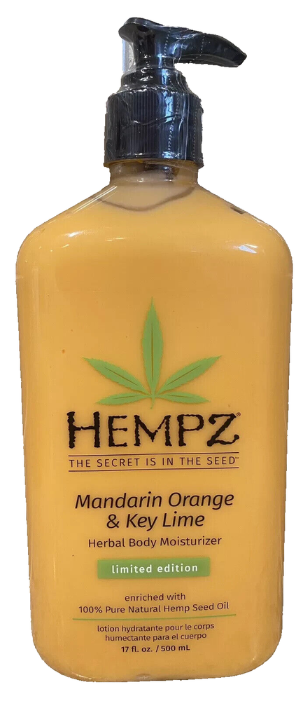 HEMPZ MANDARIN ORANGE & KEY LIME HERBAL BODY MOISTURIZER 17oz NEW FREE SHIP