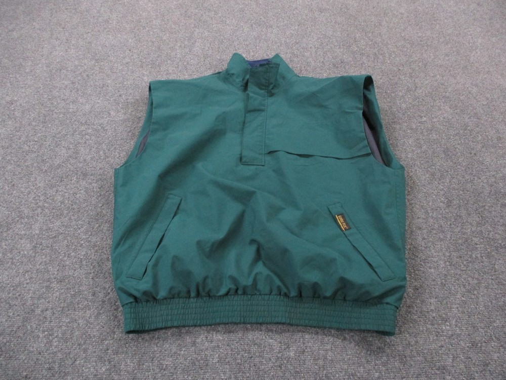 Vintage Zero Restrictive Vest Jacket Mens L Green Gore-Tex Golf USA Made 90s