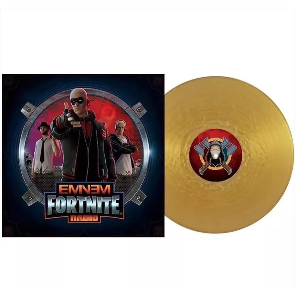 Eminem Fortnite Radio Gold Vinyl Brand New Sealed Ready to Ship  