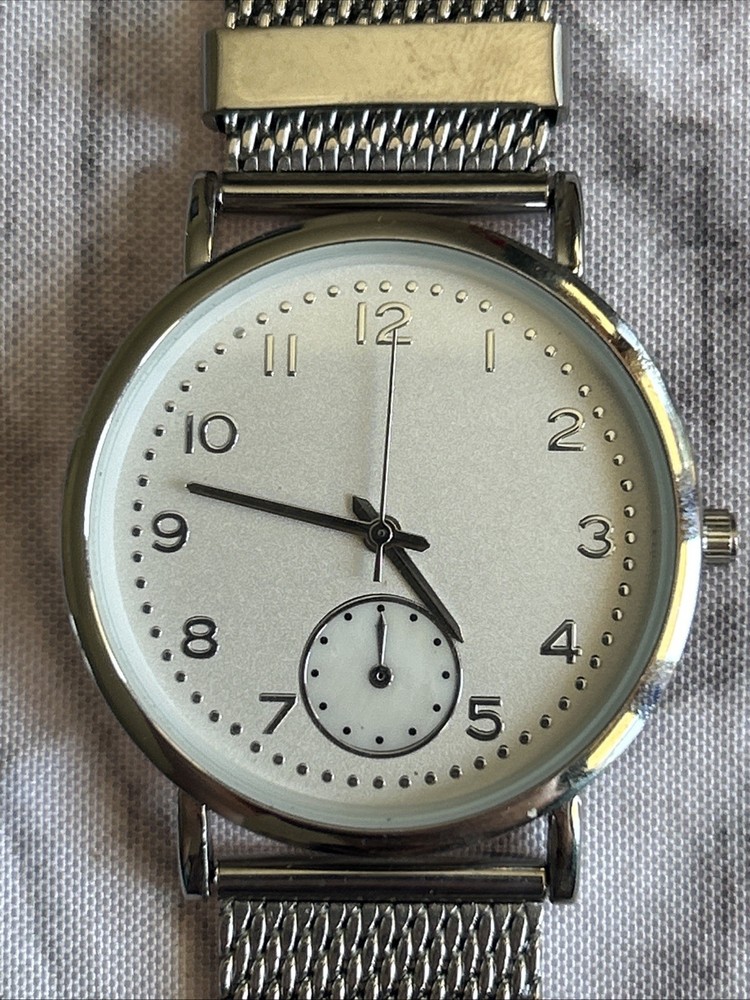 Accutime Silver Tone Quartz Watch