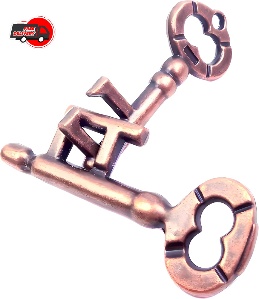 Traditional Metal Brain Teaser – Classic Puzzle Toy for Logic & Skill Developmen