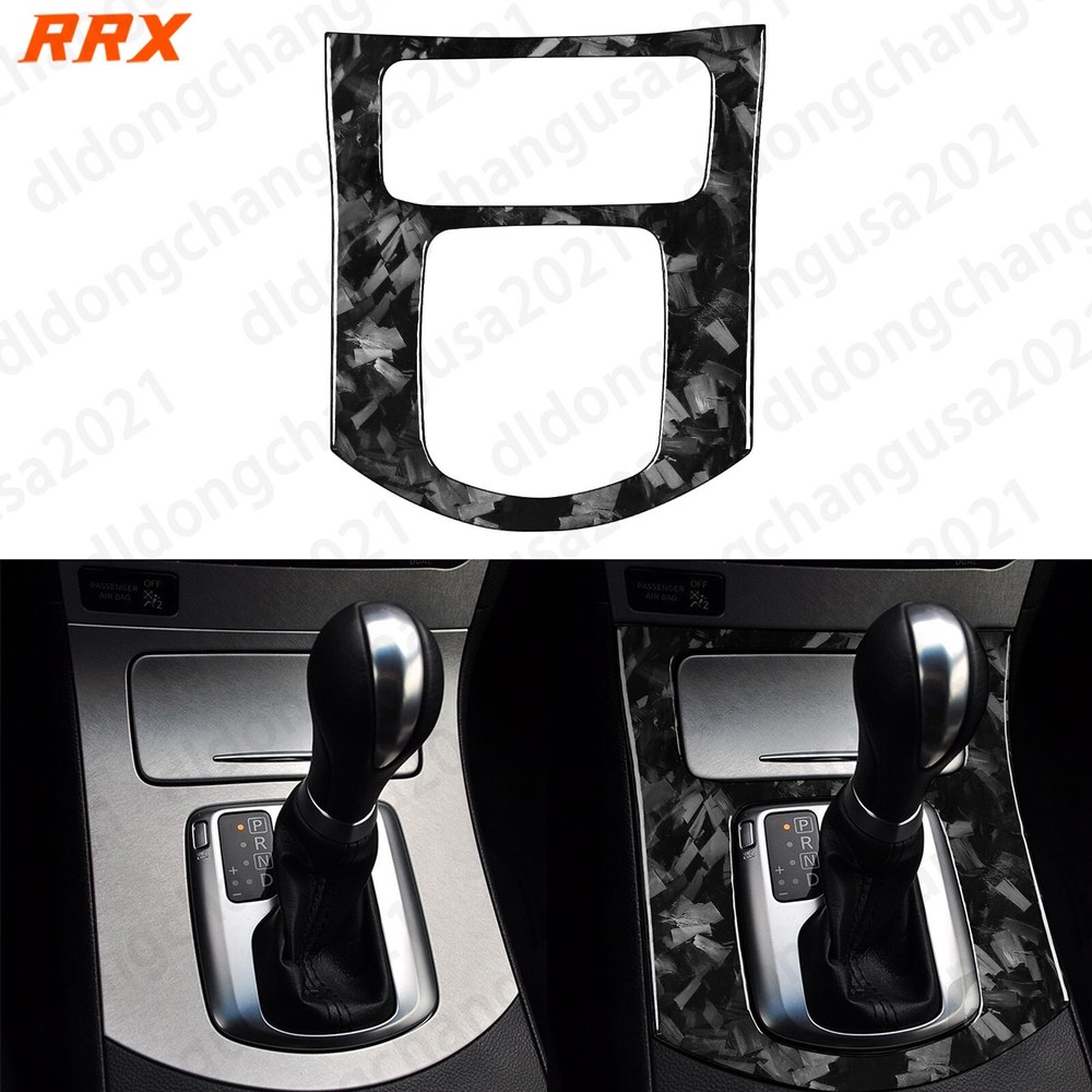 Forged Carbon Fiber Center Console Gear Shift Panel Cover For Infiniti G35 G37