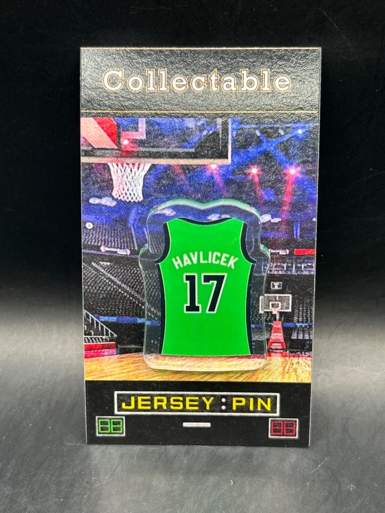 Boston Celtics John Havlicek vintage jersey lapel pin - Classic C's Hondo collectible