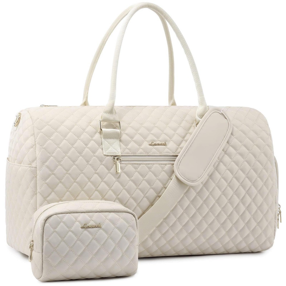 Travel Weekender Duffle Bag Women Carry-on with Shoe Compartment  Toiletry Bag