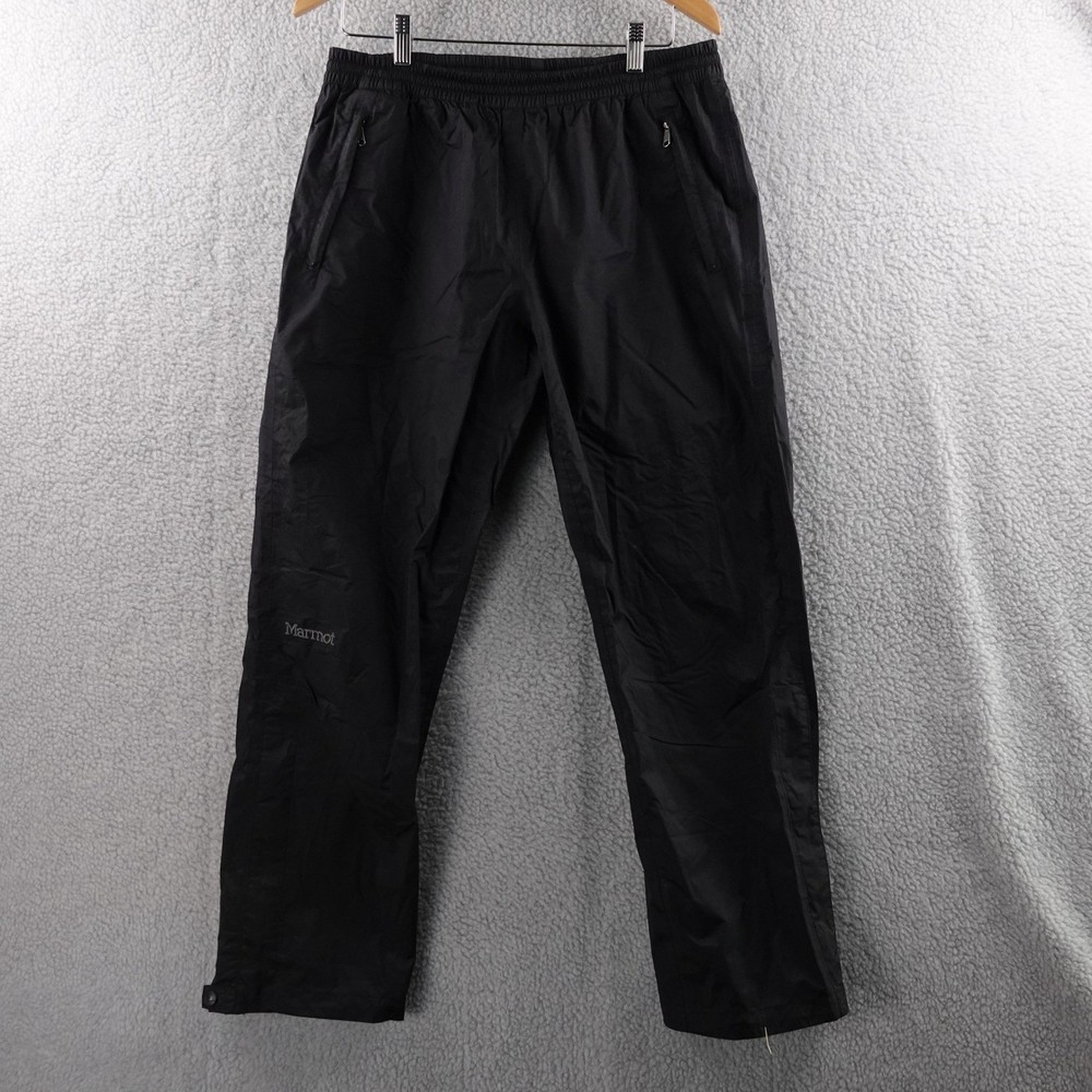 Marmot Men's Black Waterproof Rain Pants L Outdoor Hiking Camping All Weather