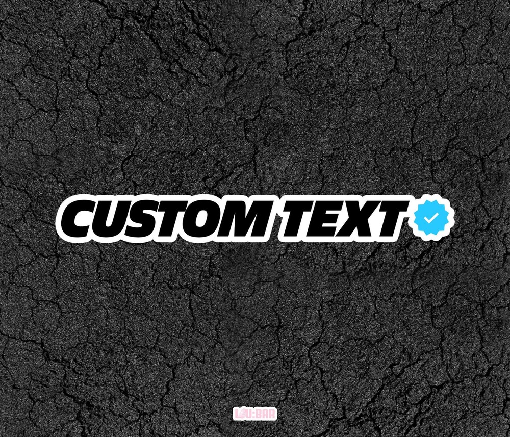 Custom Text Blue Tick Verified Instagram Personalized Die Cut Decal Stickers