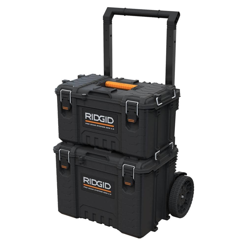 Pro Gear System Gen 2.0 Stackable Rolling Tool Box with 22-Inch Heavy-Duty Medium Case