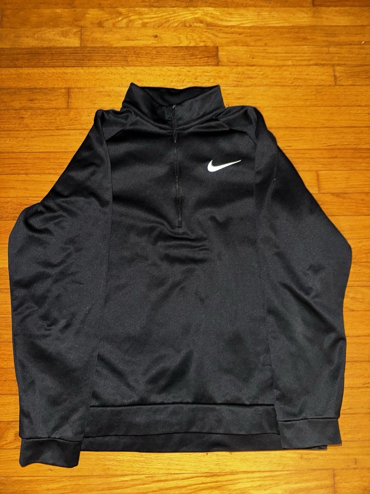 Nike Dri-FIT Pullover Mens XL Black 1/4 Zip Long Sleeve Running Training Shirt