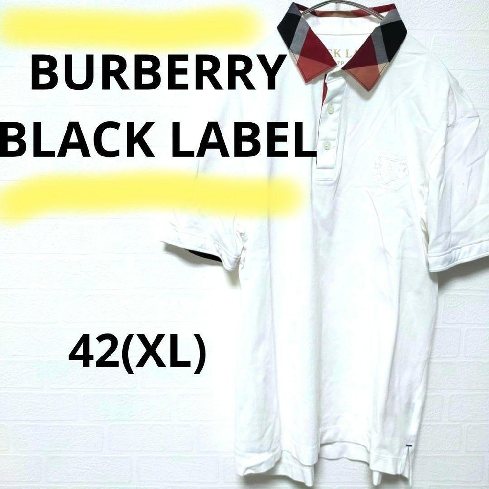 Burberry Black Label Shirt White Size 42 XL F/S from Japan